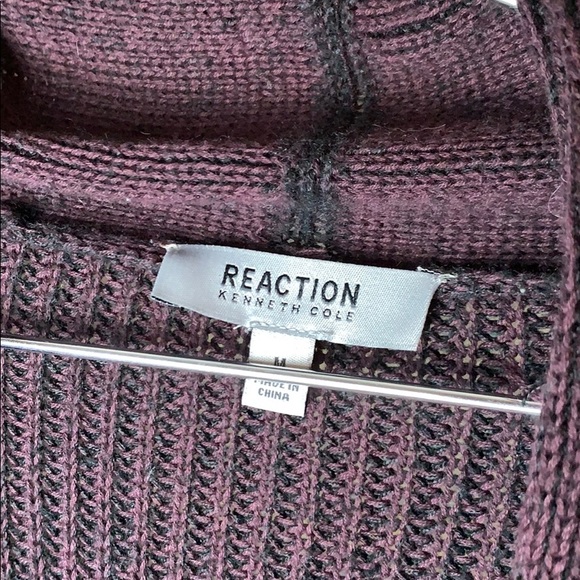 Reaction Kenneth Cole Long Plum Duster Sweater - Picture 2 of 7